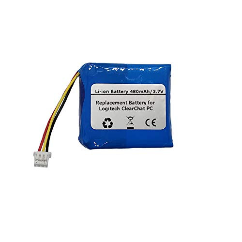 3.7V/480mAh Battery for LOGITECH 981-000068, 981-000069, 981-000070, 981000084, 981-000104, ClearChat PC, LOG981000068