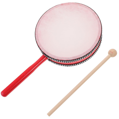 Totority 1 Set Hand Drum Toy Musical Instrument Percussion Drum Performance Drum Preschool Musical Kids Educational Drum Percussion Instruments Kids Gift Wooden Drumstick Toddler