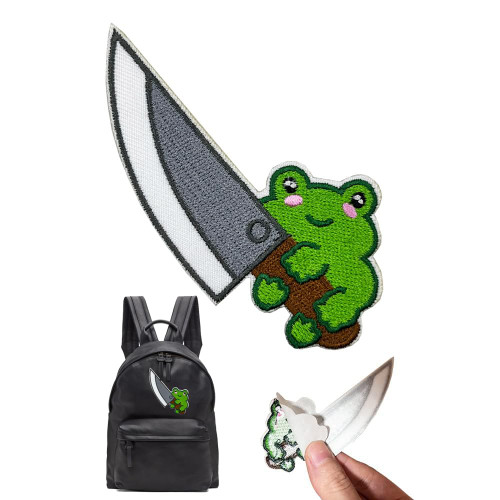 Halloween Frog Self-adhesive Embroidered Iron On Patch, Memes Emblem
