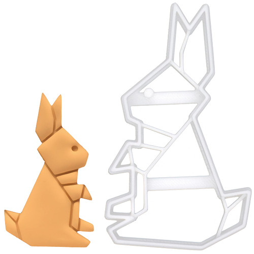 Origami Rabbit cookie cutter, 1 piece - Bakerlogy