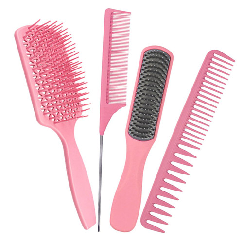 Balacoo 4pcs Massage Comb Set Hair Brush for Women Hairdressing Comb Haircut Combs for Hair Salon Massage Hairbrush Airbag Hair Comb Wide Tooth Hair Comb Abs Wig Pointed Tail Miss