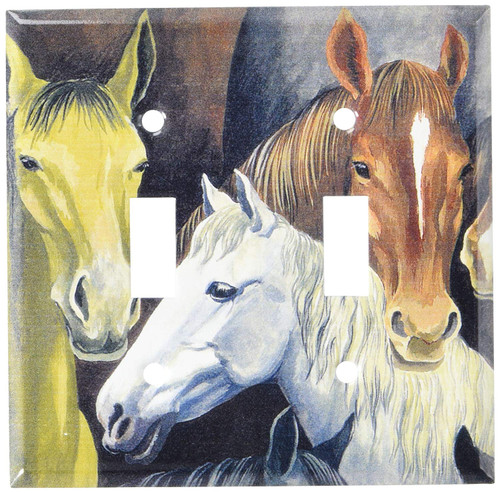 Art Plates - Horses Switch Plate - Double Toggle
