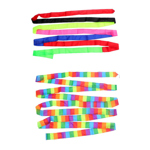 TOYANDONA 2 Pcs Colorful Tail Streamer Kite Tail Flyer Kite Tail Kids Kite Beginners Kite Tail Rainbow Kite Tail Kid Kite Tail for Kite Flying Rainbow Kite Ribbon See Supplies Outdoor Child