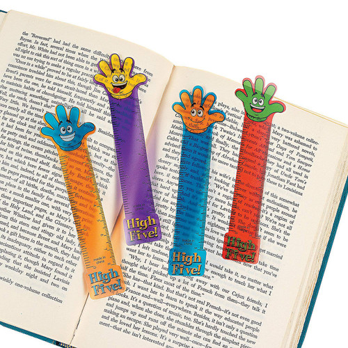 Fun Express High Five Ruler/Bookmark - 48 Pieces - Educational and Learning Activities for Kids