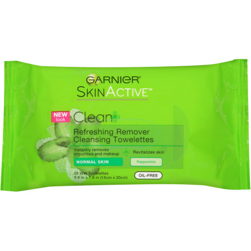 Garnier SkinActive Clean + Refreshing Remover Cleansing Towelettes 25 ea