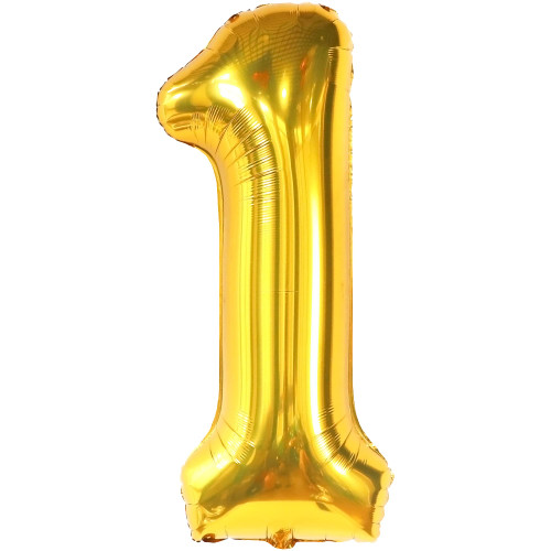 KatchOn, Gold One Balloon for First Birthday - 40 Inch | 1 Balloon for 1st Birthday | Number 1 Balloon for 1st Birthday Decorations for Boys | First Birthday Balloons, Wild One Balloons Decorations