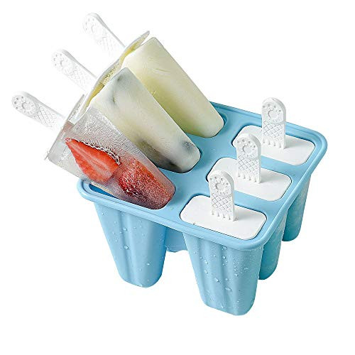 Popsicle Molds 6 Pieces Silicone Ice Pop Molds BPA Free Popsicle Mold Reusable Easy Release Ice Pop Maker Popsicle Molds 6 Pieces Silicone Ice Pop Molds BPA Free Popsicle Mold Reusable Easy Release Ice Pop Maker