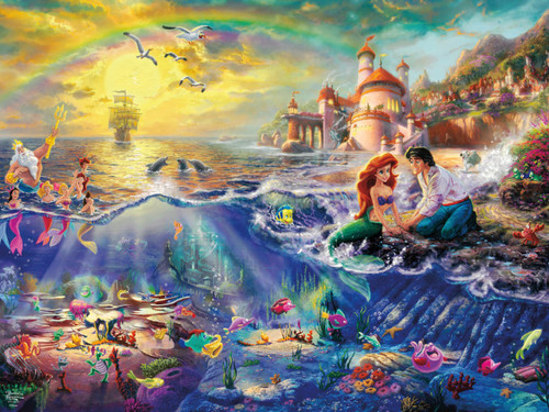 Ceaco - Foil Puzzle - Disney - Thomas Kinkade - The Little Mermaid - 500 Piece Jigsaw Puzzle Ceaco - Foil Puzzle - Disney - Thomas Kinkade - The Little Mermaid - 500 Piece Jigsaw Puzzle