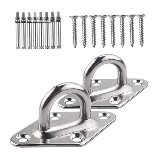 heiheiyo Hammock Hanging Kit Hammock Hooks with Snap Hooks Swing Chair Hanger for Wall Ceiling 18PCS Hammock Canopies