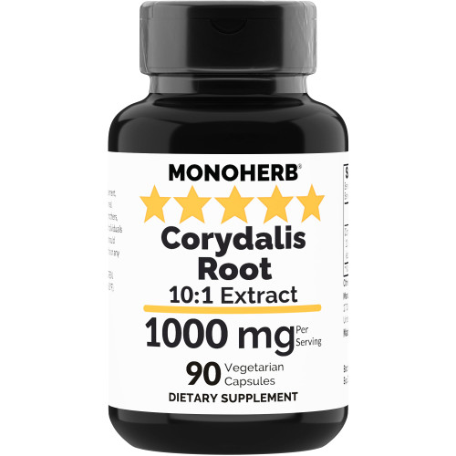 MONOHERB Corydalis Root Extract 1000 mg - 90 Vegetarian Capsules