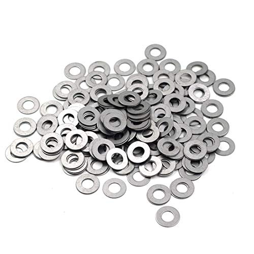HONJIE M6x 12mm x 0.5mm Stainless Steel Flat Washers Spacers Fastener-100pcs