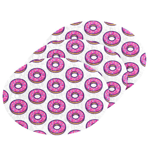 Cute Pink Donuts Dish Sponges Kitchen Scrub Sponge Non Scratch Reusable Compressed Cellulose Sponge Hanging for Household Cleaning Washing Dishes Pots and Pans 3 Pack