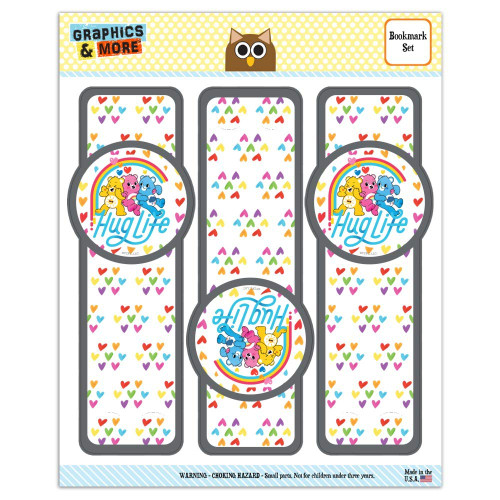 Care Bears: Unlock The Magic Hug Life Set of 3 Glossy Laminated Bookmarks