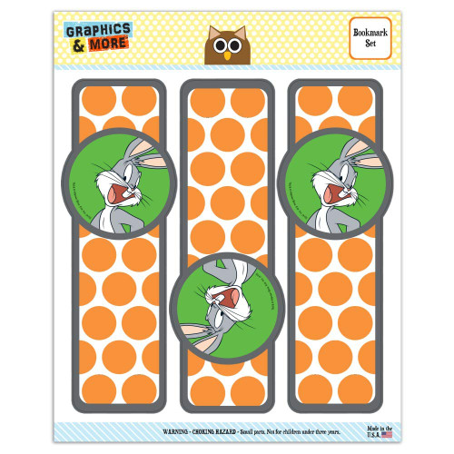 Looney Tunes Bugs Bunny Set of 3 Glossy Laminated Bookmarks