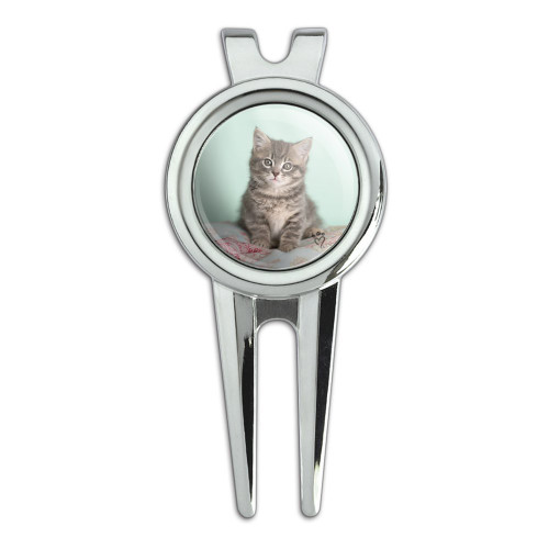 GRAPHICS & MORE Manx Cat Kitten Bed Sitting Golf Divot Repair Tool and Ball Marker