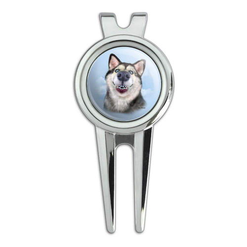 GRAPHICS & MORE Siberian Husky Dog Selfie Golf Divot Repair Tool and Ball Marker