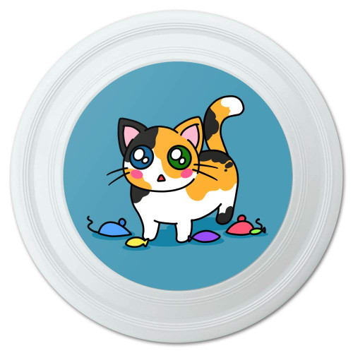 GRAPHICS & MORE Calico Kitten with Cat Toys Novelty 9" Flying Disc