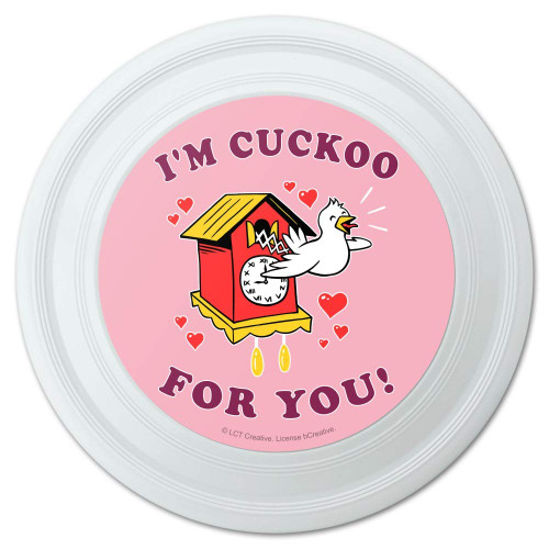 GRAPHICS & MORE I'm Cuckoo for You Crazy Clock Funny Humor Novelty 9" Flying Disc