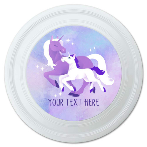 GRAPHICS & MORE Personalized Custom 1 Line Magical Mom Unicorn and Baby Novelty 9" Flying Disc