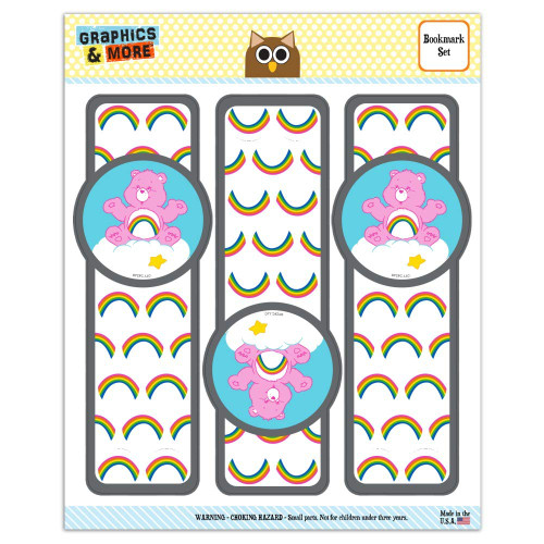 Care Bears Cheer Bear Set of 3 Glossy Laminated Bookmarks