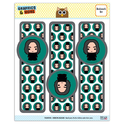 Harry Potter Snape Cute Chibi Character Set of 3 Glossy Laminated Bookmarks