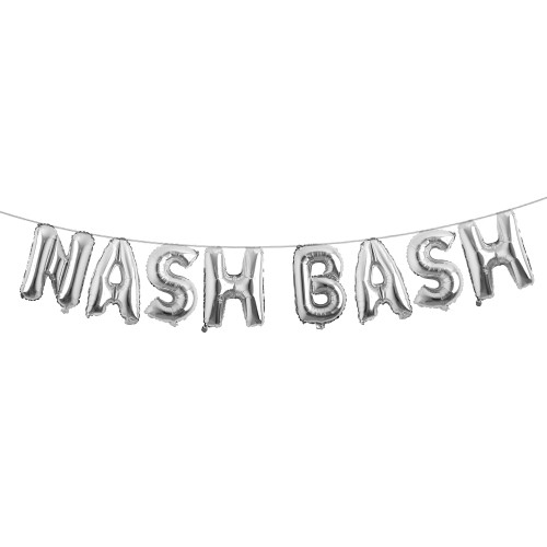 16 inch Multicolor Bach Bash Balloons Bach Bash Decorations Bach Bash Banner Nashville Bachelorette Party Decorations Nash Bash Party Decorations (NASH BASH Silver)