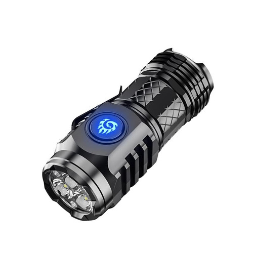 CEDRIL Three-Eyed Monster Mini Flashlight, Three Eyed Monster Mini Flashlight, German Three-Eyed Monster Mini Flash Super Power Flashlight, Mini Flash Super Power Flashlight (Black)