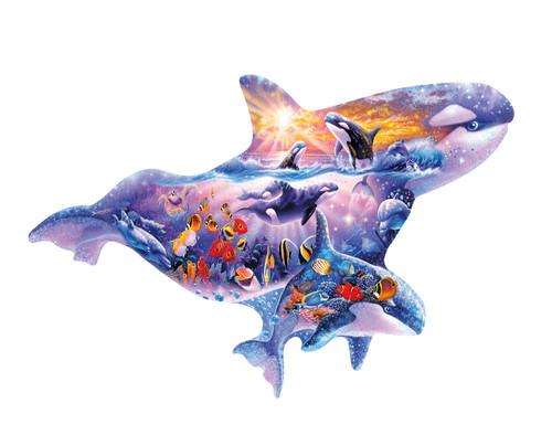 Ceaco - Shaped Puzzle - Orca - 500 Piece Jigsaw Puzzle