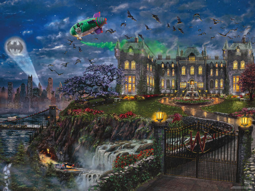 Ceaco - Thomas Kinkade - Justice League - Wayne Manor - 500 Piece Jigsaw Puzzle