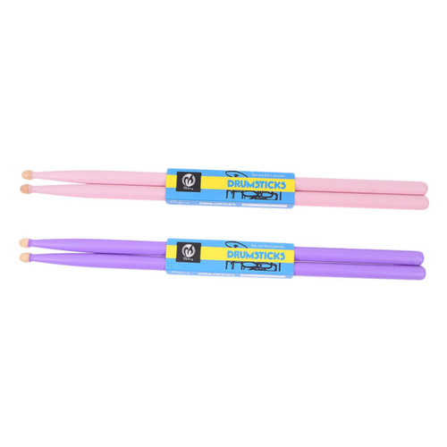 Milisten 2 Pairs Maple Sticks Beginner Durm Sticks Bamboo Drumstick Natural Wood Drumsticks Kids Drumsticks Pink Drumsticks Drum Mallet Maple Drum Sticks Purple Percussion Drum Music 5a