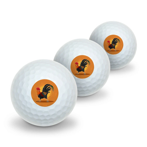 GRAPHICS & MORE Rooster of Awesomeness Chicken Novelty Golf Balls 3 Pack