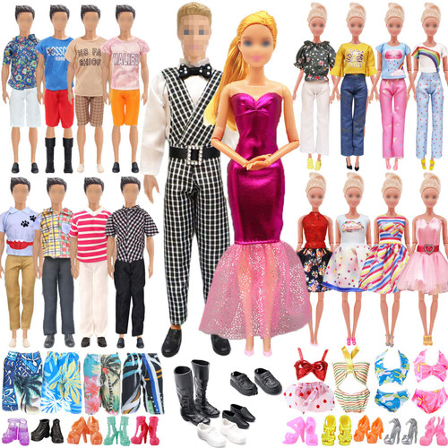 27 PCS Doll Clothes and Accessories for 11.5 Inch Girl Doll and 12 Inch Ken Doll Include 7 Boy Outfits 7 Girl Outfits 3 Pair of Ken Shoes 10 Pair of Girl Shoes Random Style 27 PCS Doll Clothes and Accessories for 11.5 Inch Girl Doll and 12 Inch Ken Doll Include 7 Boy Outfits 7 Girl Outfits 3 Pair of Ken Shoes 10 Pair of Girl Shoes Random Style