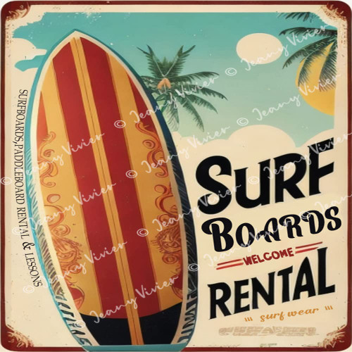 Vintage Metal Tin Sign, Surf Board Rental Surfing Tin Sign Wall Art, Metal Welcome Sign, Hangings Room Art Decor, Retro Art Home Bar Garage Decor for Men 12x12 Inches Vintage Metal Tin Sign, Surf Board Rental Surfing Tin Sign Wall Art, Metal Welcome Sign, Hangings Room Art Decor, Retro Art Home Bar Garage Decor for Men 12x12 Inches