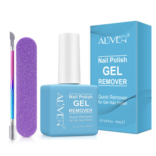 SOLOTREE Nail Polish Remover Gel, Nail Polish Remover, Gel Nail Polish Remover Kit, Easy and Quickly Nail Polish Remover Gel with Polish Scraper and Nail File Set for Nails