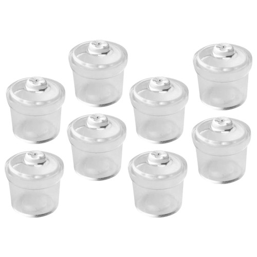 TOYANDONA 8Pcs Miniature Dollhouse Cute Candy Jar Miniature Dollhouse Food Jar Mini Treat jar Mini Candy Jar