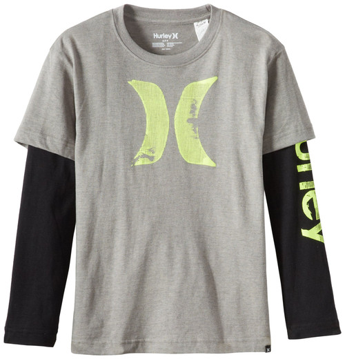 Hurley Big Boys' Scapher Slider, Medium Grey Heather, X-Large