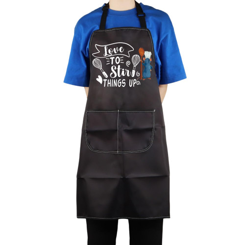 CMNIM Remy The Rat Gifts Remy Little Chef Apron Rat Fans Gift Love To Stir Things Up Mouse Chef BBQ Grilling Kitchen Apron (Remy Little Chef Apron)