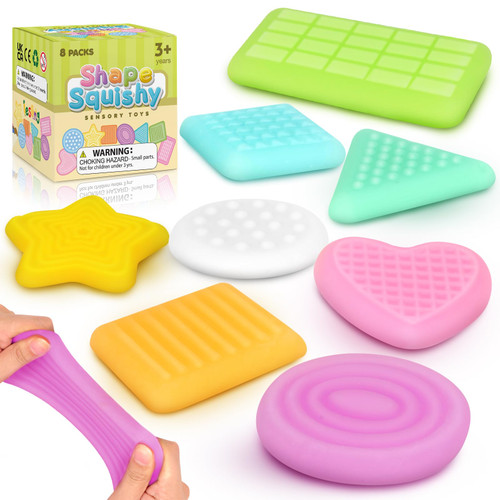Squishy Sensory Toys for Kids: Calm Down Sensory Toys for Autistic Children Toddlers Special Needs, Squeeze Stretch Anxiety Relief Autism Toys, Sensory Shapes Learning Toys Classroom Must Haves Squishy Sensory Toys for Kids: Calm Down Sensory Toys for Autistic Children Toddlers Special Needs, Squeeze Stretch Anxiety Relief Autism Toys, Sensory Shapes Learning Toys Classroom Must Haves