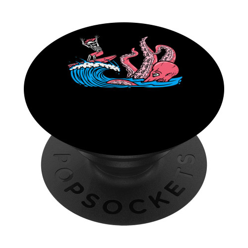 Surfing Skeleton Surfboard - Waves Surfrider Surfer PopSockets Standard PopGrip