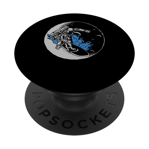 Surfing Surfer - Surfboard Waves Surfrider Moon Astronaut PopSockets Standard PopGrip