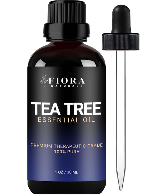 Fiora Naturals Tea Tree Oil for Skin, Face, Hair and Toenails - 100% Pure Tea Tree Essential Oil for humidifier, Piercing, Hair Growth, Dandruff, Scalp & Foot care. Pure Melaleuca Alternifolia