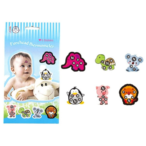 Yuisle Accurate Stick-On Fever Cute Forehead Fever Stickers Home Supplies Temperature Fever Patch for Kids Baby Adult Fever Sticker Stick-on Fever Cute Cartoon Forehead Fever