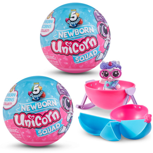 5 Surprise Unicorn Squad Series 4 Newborn Unicorn Mystery Collectible 2-Pack Capsule by ZURU