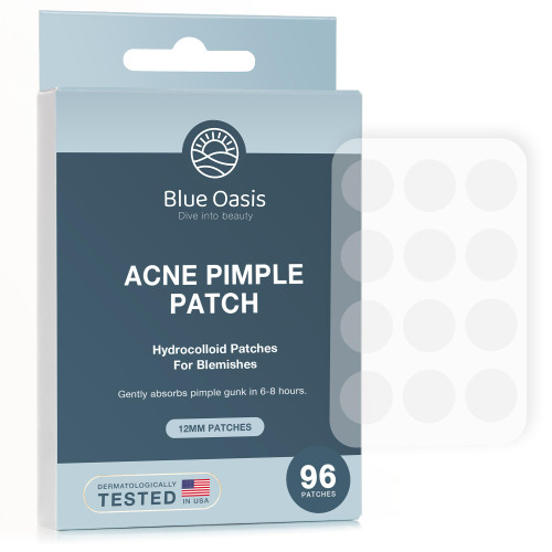 Acne Pimple Patches for Face, Hydrocolloid Patch Acne Spot Treatment, Zit Absorbing Pimple Patch Stickers - Fast Healing Blemish Patches for Face - Zit Patches 96 Count