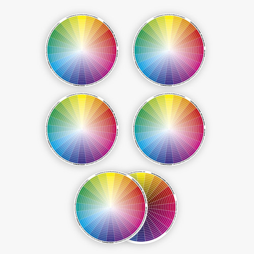 poli.art.design Creative Color Wheel, Paint Mixing Learning Guide, Blending Board Chart Color Mixed Guide Hardboard, Guide Mix Colours, Art Class Teaching Tool for Makeup Painting Tattoo D20 (1)