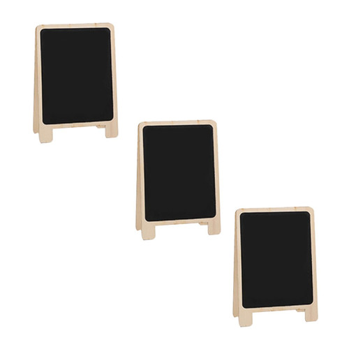 VILLCASE 3pcs Message Board Mini Party Chalkboard Small Wooden Tabletop Chalkboard Sign Chalk Menu Board Wood Mini Blackboard Massage Board Signs Cypress Wedding Table Positive and Negative