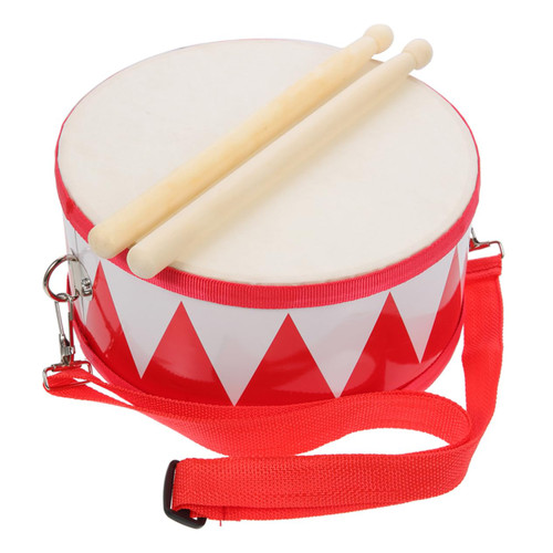 VINTORKY 1 Set Children's Snare Drum Music Instrument Kid Snare Drum Kids Musical Drums for Kids Percussion Toy Percussion Instruments Toys Double Sided Wooden Red Baby Jazz Drum