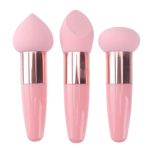 Sealhuan Makeup Sponge, 3Pcs Makeup Sponge Beauty Foundation Blending Sponge Makeup Sponge Wedge Foundation Sponges with Handle Cosmetic Blender Professional Beauty Sponge Blender