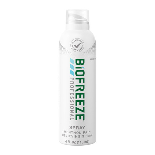 Biofreeze Professional Spray 4 FL OZ Aerosol Professional Strength Menthol Pain Relief Spray For Lower Back Pain Relief, Sore Muscle Relief, Shoulder Pain Relief, FSA Eligible Biofreeze Professional Spray 4 FL OZ Aerosol Professional Strength Menthol Pain Relief Spray For Lower Back Pain Relief, Sore Muscle Relief, Shoulder Pain Relief, FSA Eligible