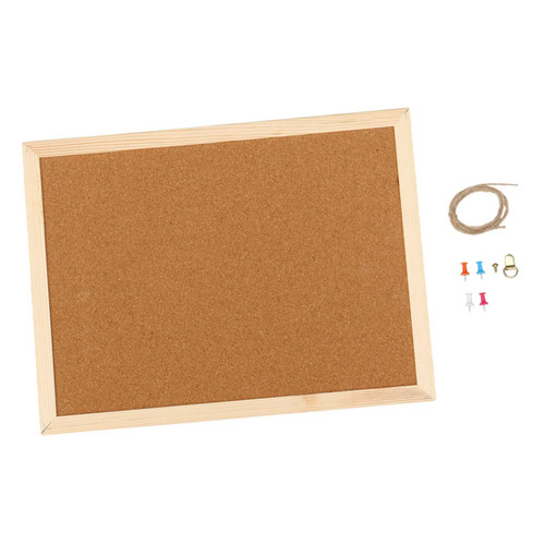 TEHAUX Framed Cork Board Wood Frame Cork Boards Photo Wall Pin Board Notice Board Memo Board Message Board Wooden Hangable Bulletin Board